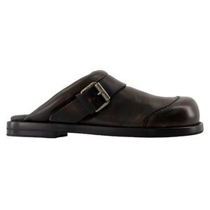 サンダル・ミュール Acne Studios Buckle Mules - Acne Studios - Leather - Brown Brown Leather Buckle Mules by Acne Studios on Sale